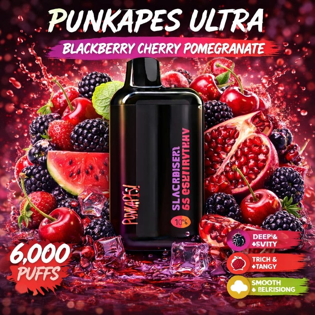 BLACKBERRY CHERRY POMEGRANATE – PUNKAPES ULTRA 6,000
