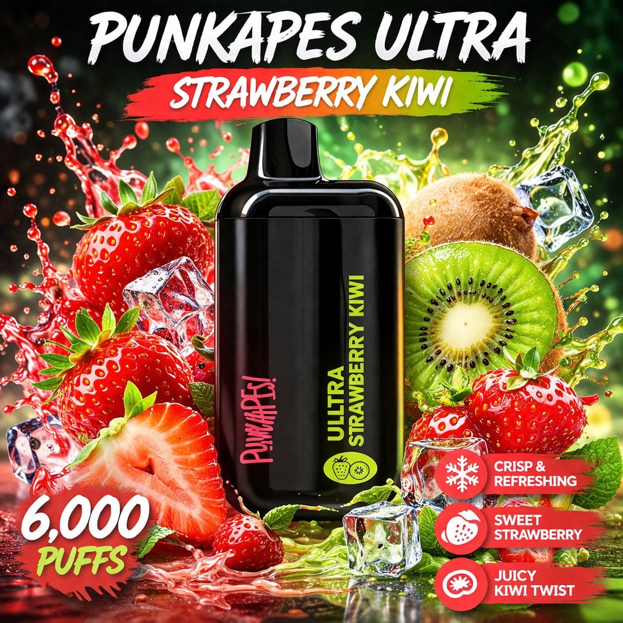 STRAWBERRY KIWI – PUNKAPES ULTRA 6,000