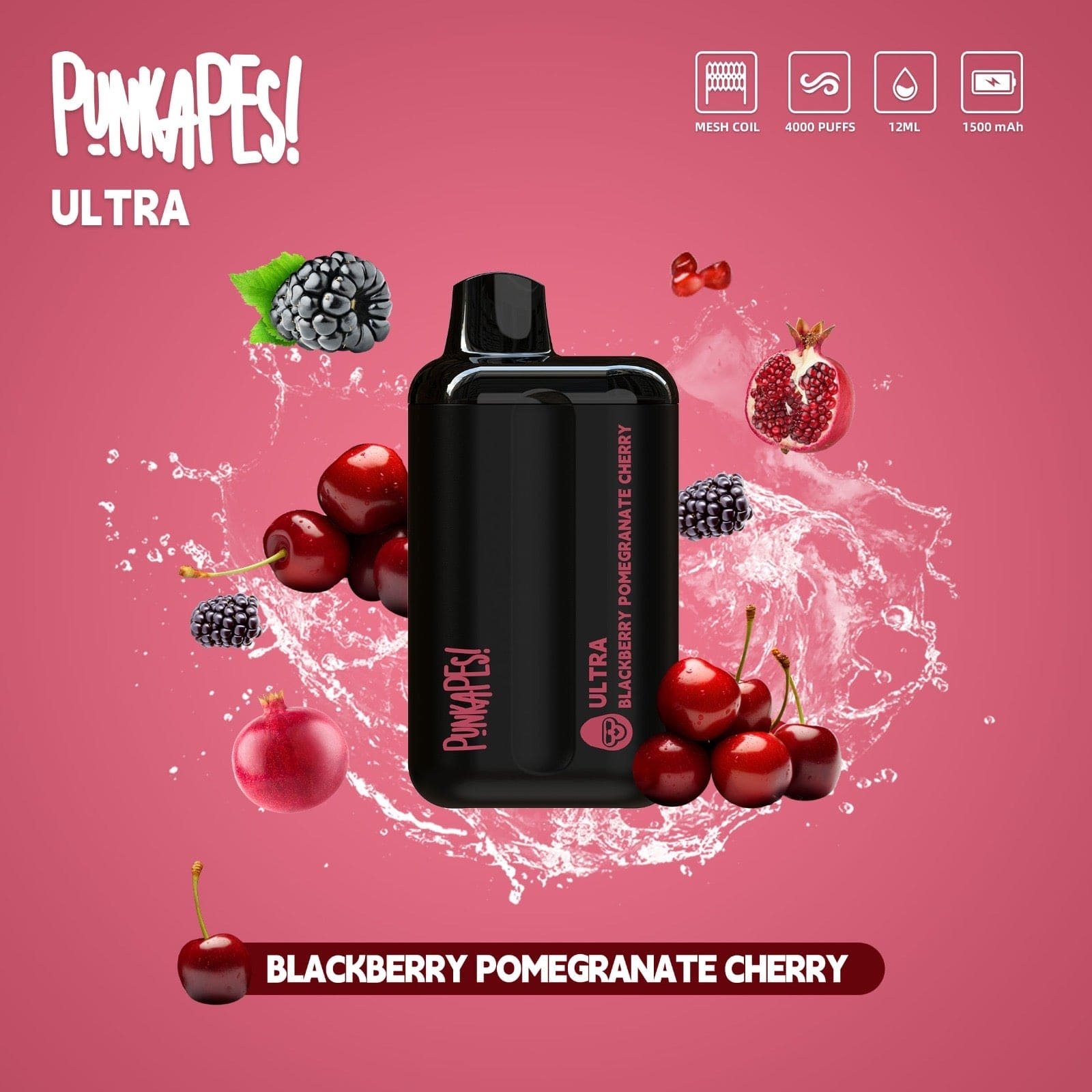 BLACKBERRY POMEGRANATE CHERRY – PUNKAPES ULTRA 4000