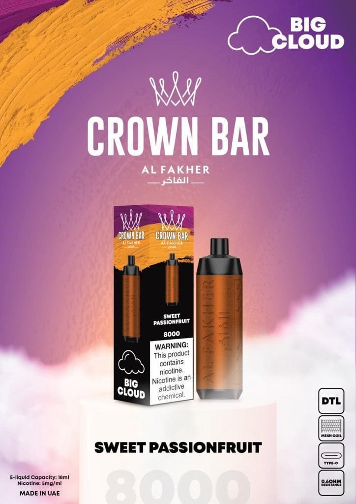 SWEET PASSIONFRUIT – AL FAKHER CROWN BAR 8000