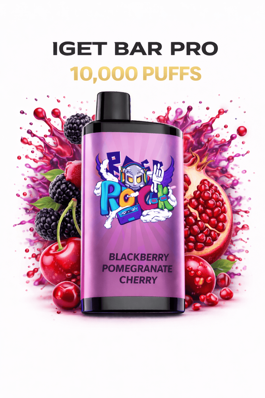 BLACKBERRY POMEGRANATE CHERRY – IGET BAR PRO 10,000