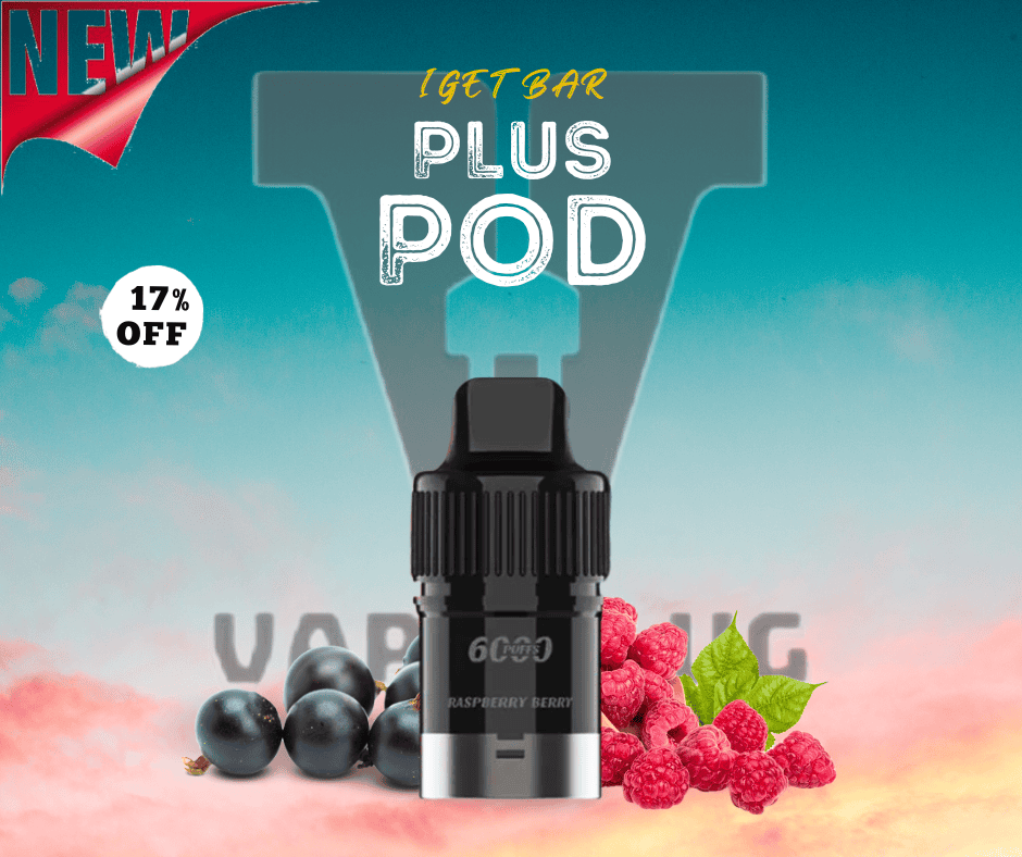 RASPBERRY BERRY – IGET BAR PLUS 6000 (DISPOSABLE) (NEW FLAVOUR!)